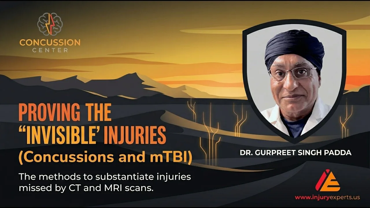 Dr. Padda discussing how invisible injuries are demonstrated and documented