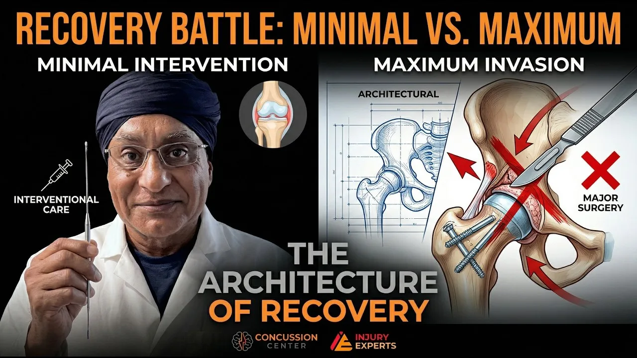 Dr. Padda contrasting minimally invasive recovery strategies with invasive intervention